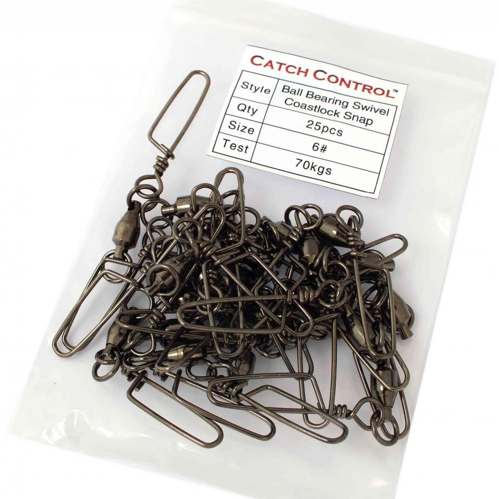 25 BALL BEARING COASTLOCK SNAP SWIVELS 4 SIZES STRONG WITH WELDED RINGS