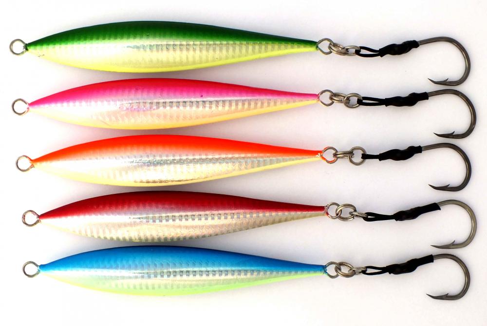 Chomp Fishing Lures Deep Water Kingfish Knife Jigs 180g x 5 Lures