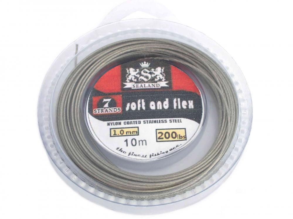 SEALAND STAINLESS STEEL WIRE FISHING TRACE LEADER 10M 3 SPOOLS 80LB
