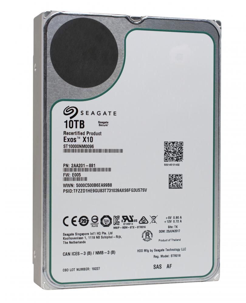 Seagate Exos X10 | ST10000NM0096 | 10TB 7200RPM SAS Enterprise Internal ...