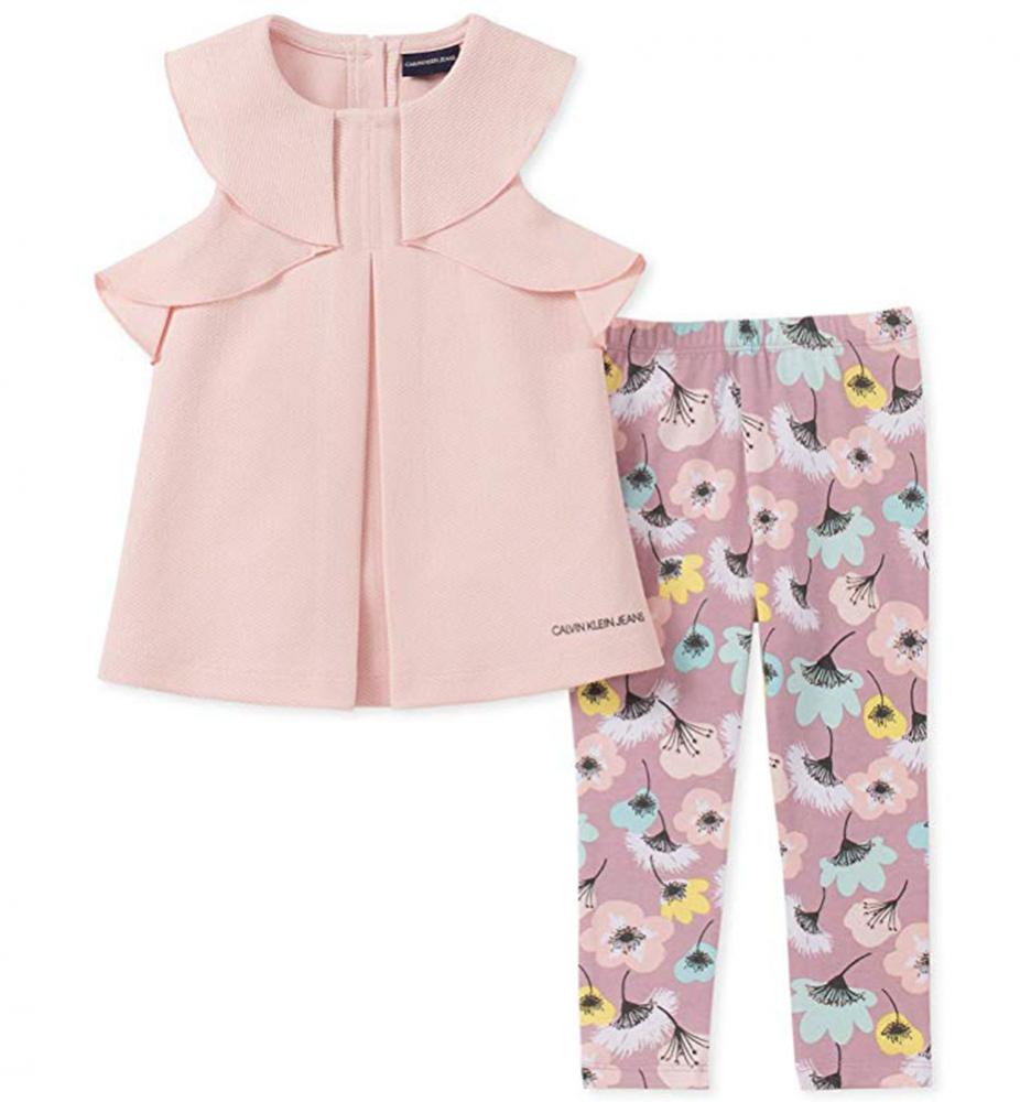 Nautica Girls Pink Vest 3pc Legging Set Size 2T 3T 4T 4 5 6 6X