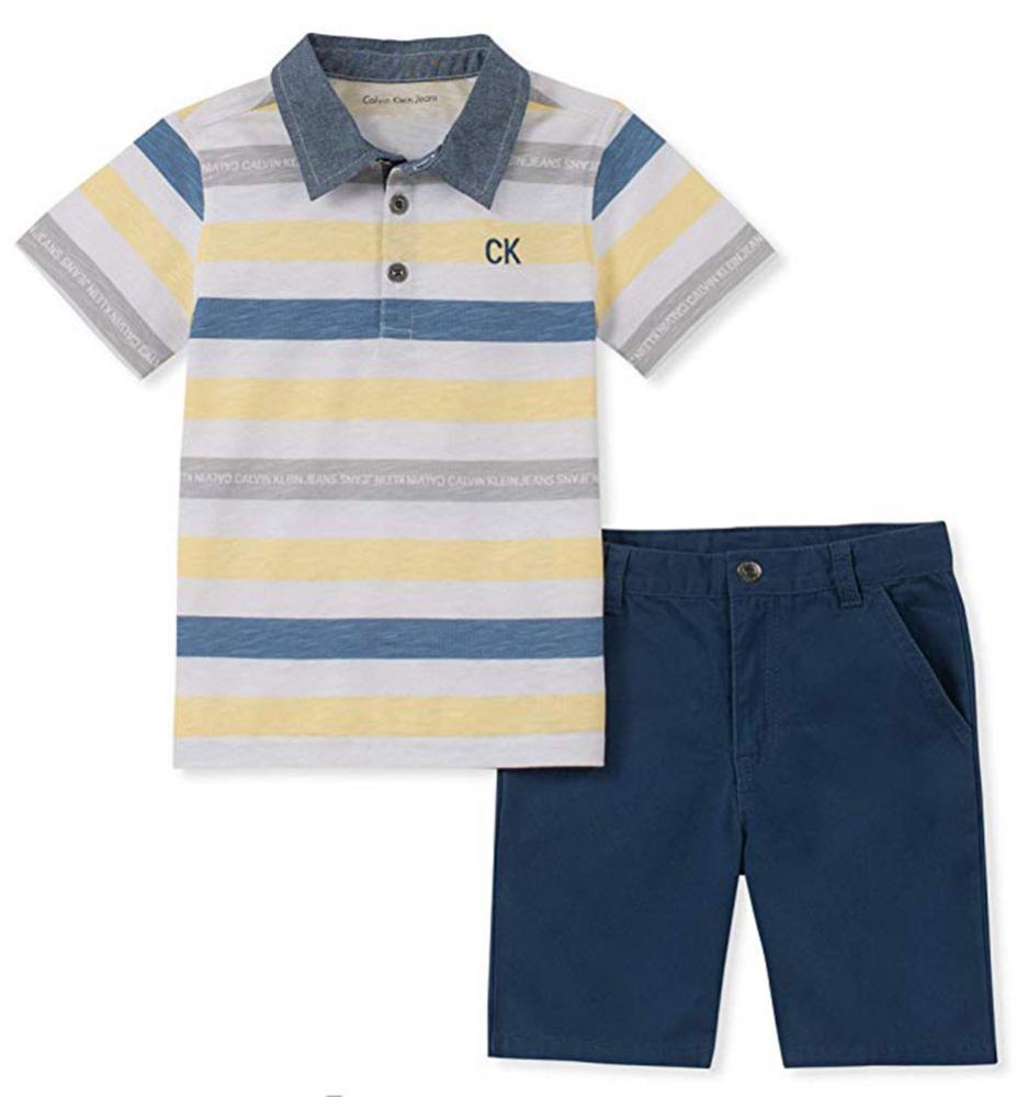 Nautica Boys Yellow Polo 2pc Short Set Size 2T 3T 4T 4 5 6 7