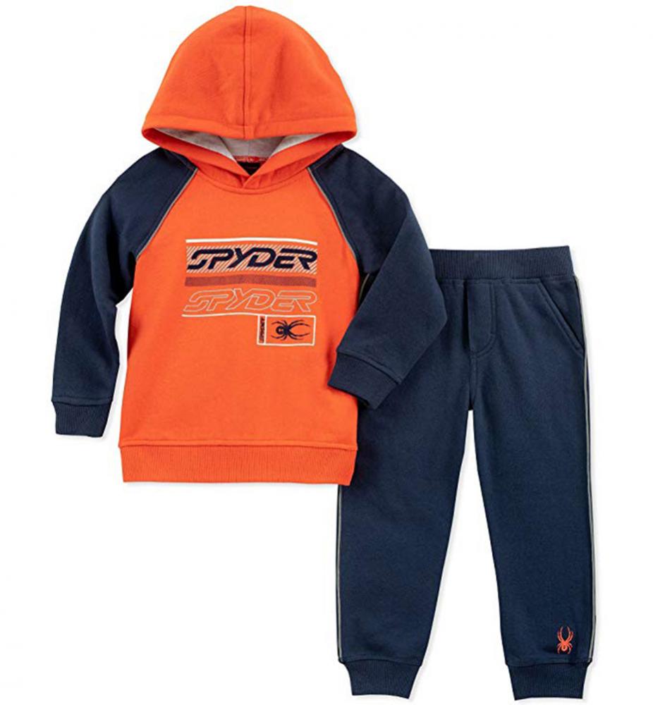 boys orange sweatsuit