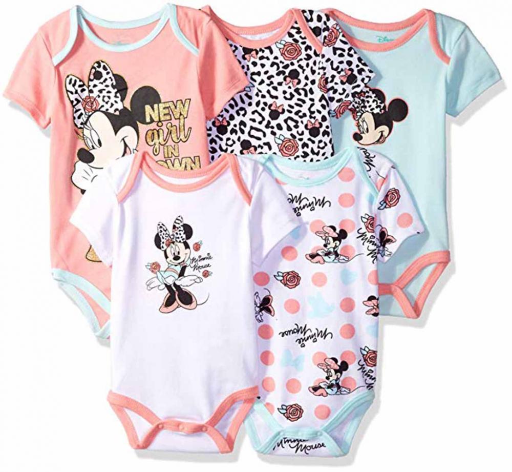Disney Baby Girls Minnie Mouse Three-Pack Bodysuits Size 12M 18M 24M