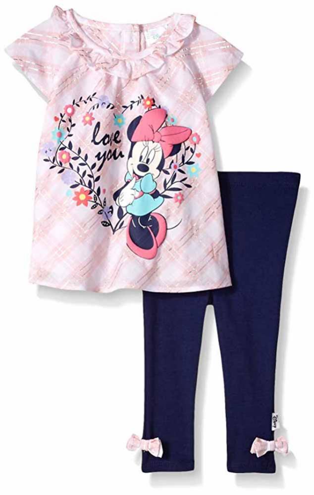 Disney Baby Girls/' Minnie Pink Tunic 2pc Legging Set Size 12M 18M 24M