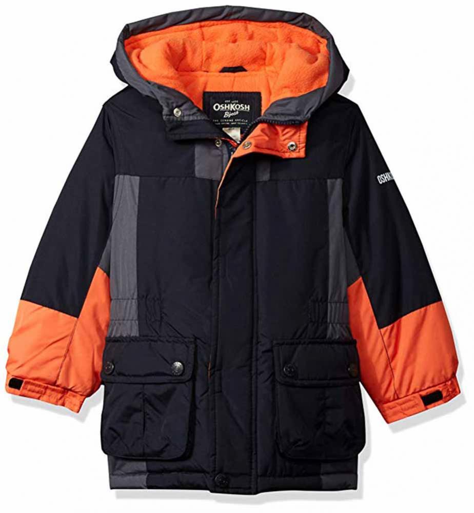 Osh Kosh B/'gosh Toddler Boys Red /& Navy Blue Parka Outerwear Size 2T 3T 4T