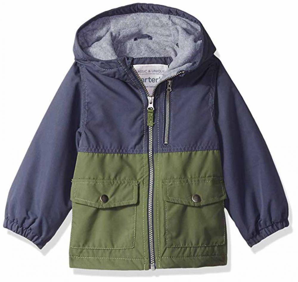 Carter/'s Boys Grey /& Green Fleece Lined Jacket Size 2T 3T 4T 4 5//6 7
