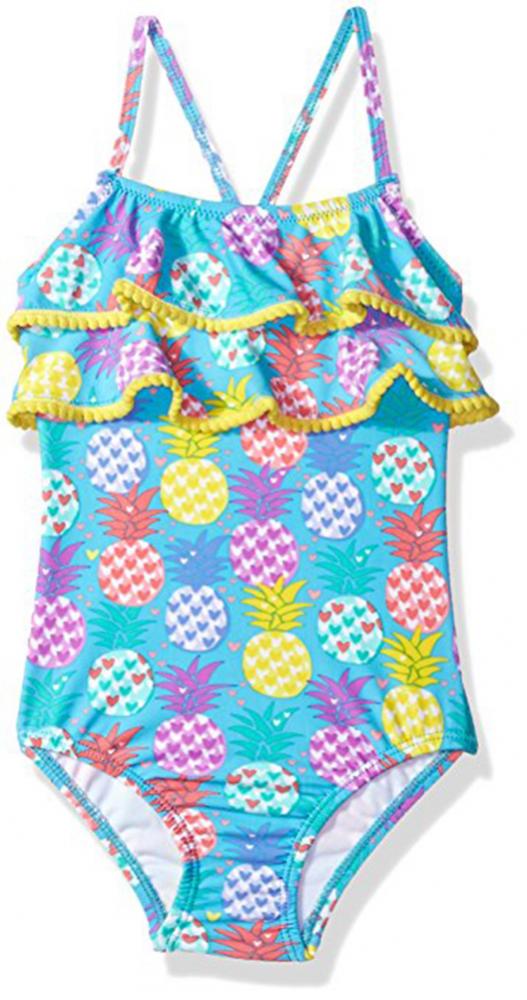 Kiko /& Max Infant Girls Peplum One-Piece Swimsuit Size 3//6M 6//9M 12M 18M 24M