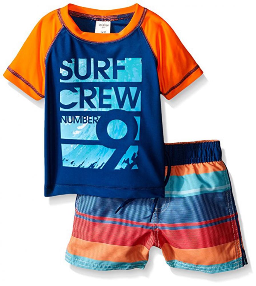 Osh Kosh B/'gosh Infant Girls 2pc L//S Rashguard Swim Set Size 3M 6M 9M 18M 24M