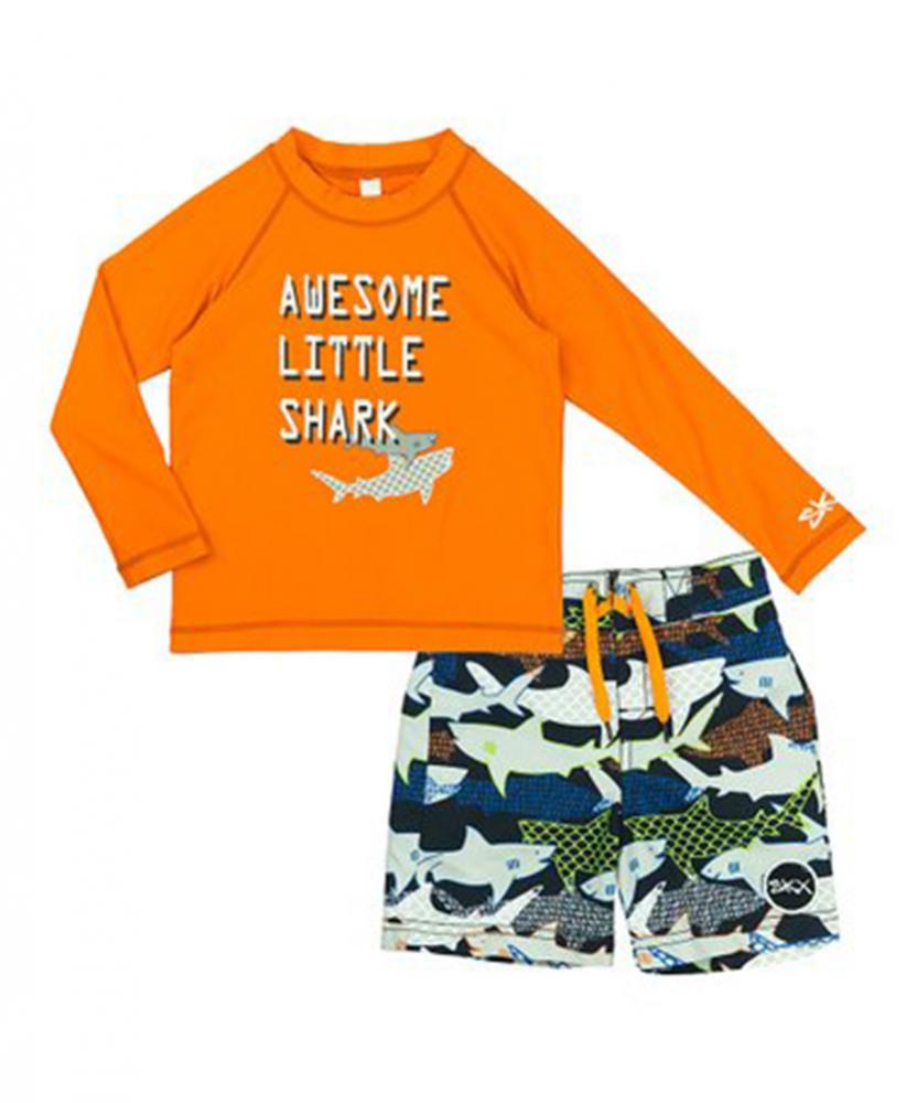 OshKosh BGosh Osh Kosh BGosh Baby Boys Infant Orange Printed Swim Short