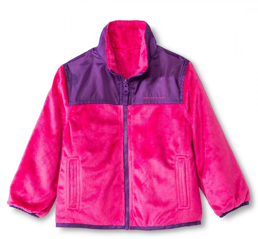 Weather Tamer Toddler Girls Pink Reversible Fleece Jacket Size 2t 3t Weather Tamer Toddler Girls Pink Reversible Fleece Jacket Size 2t 3t 4t 5t