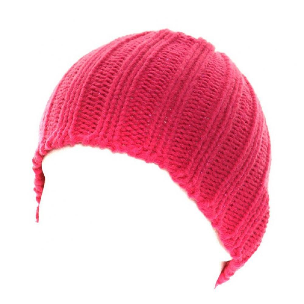 Ladies Sparkly Chunky Ribbed Knitted Hat Beanie Winter Hat 3 Colours - Picture 3 of 4