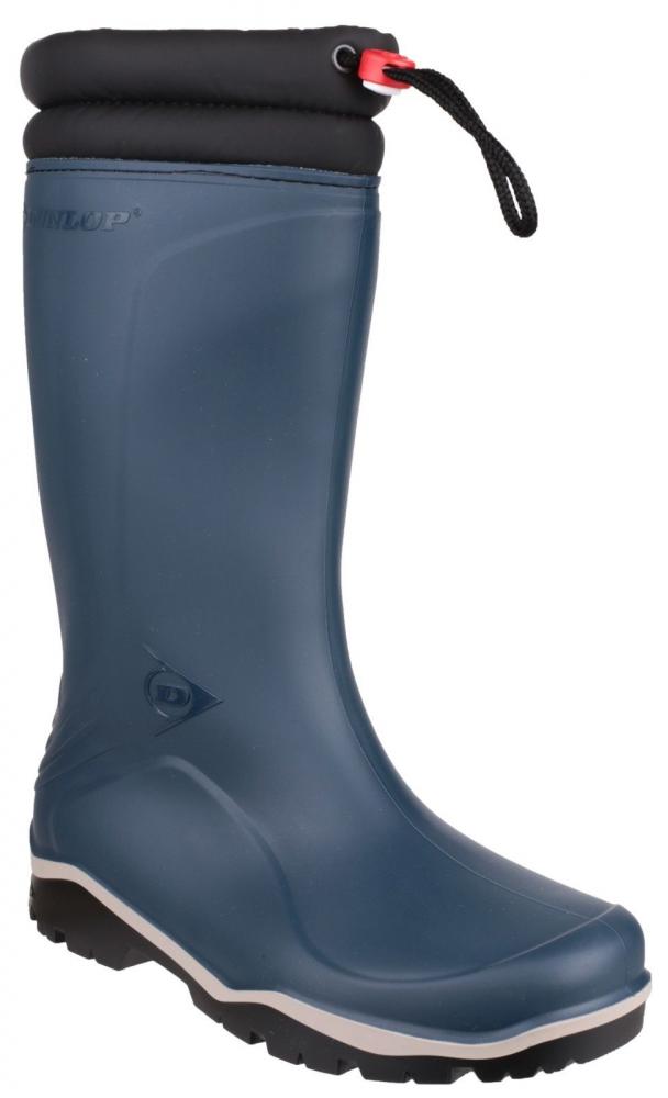 dunlop fleece lined padded collar waterproof wellies