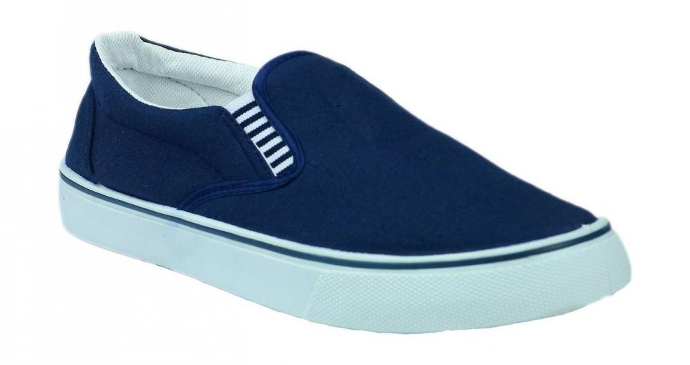 Mens Boys Canvas Deck Shoes Yacht Pumps Navy Blue SlipOn Mens Boys Canvas Deck Shoes Yacht Pumps Navy Blue SlipOn