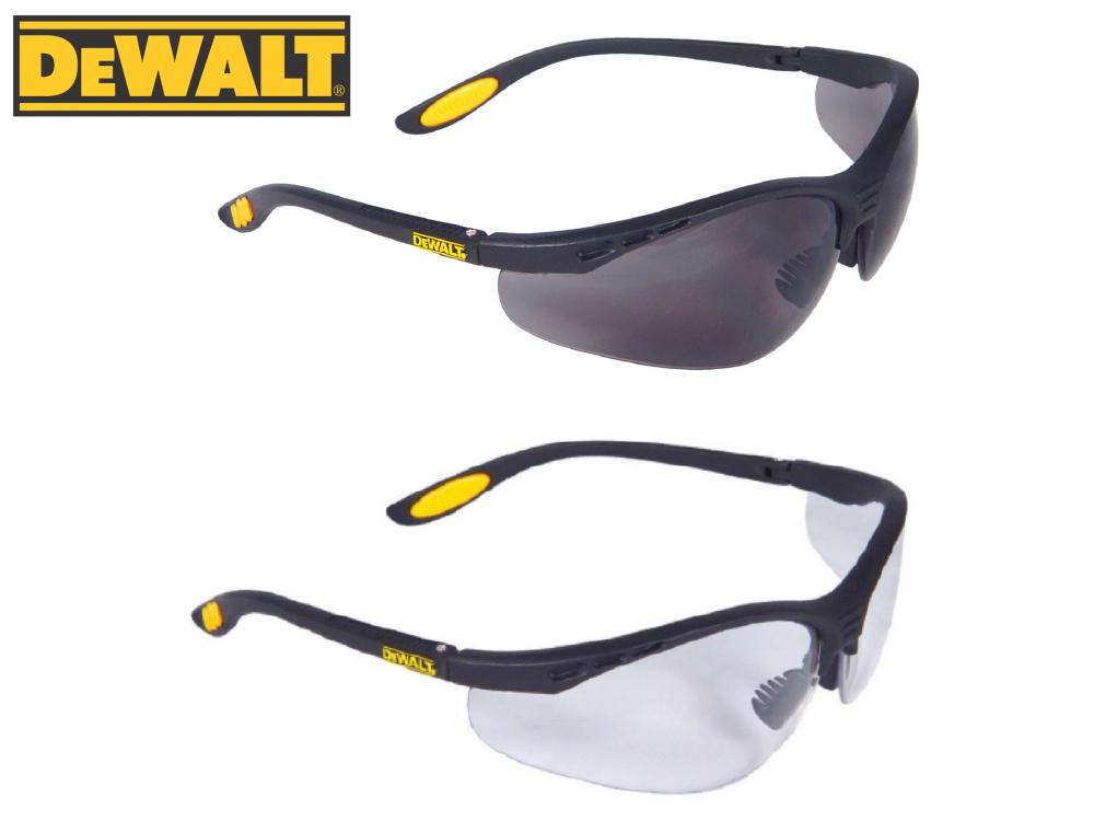 Dewalt Reinforcer Safety Glasses Work Protective Eyewear Clear Or Smoke
