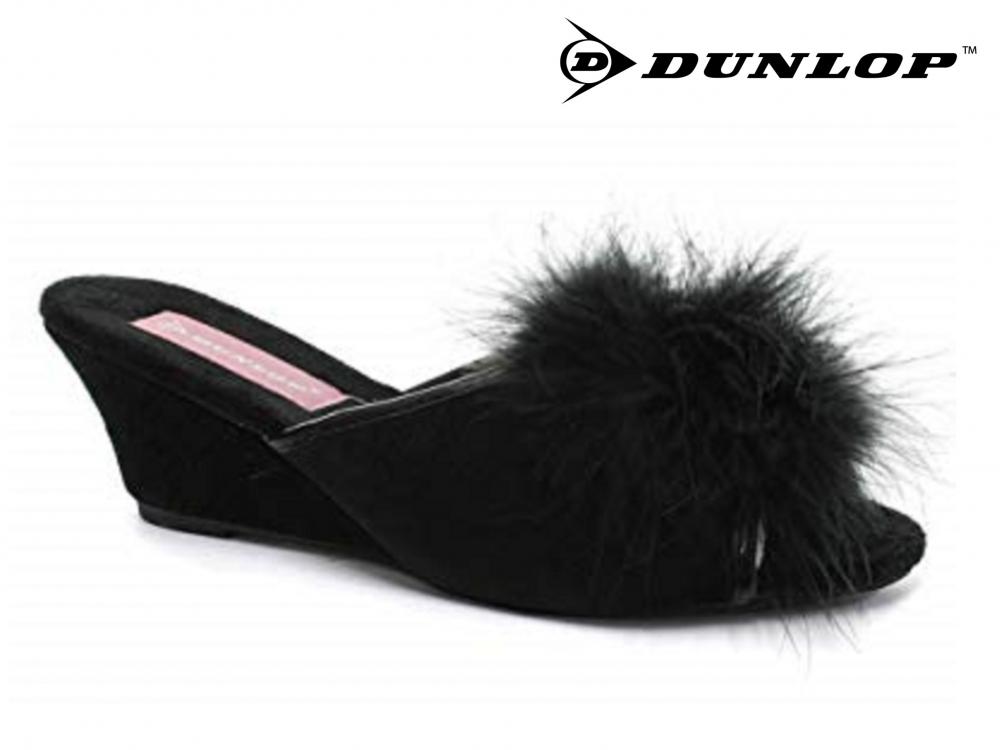 Ladies Womens Wedge Slippers Dunlop 