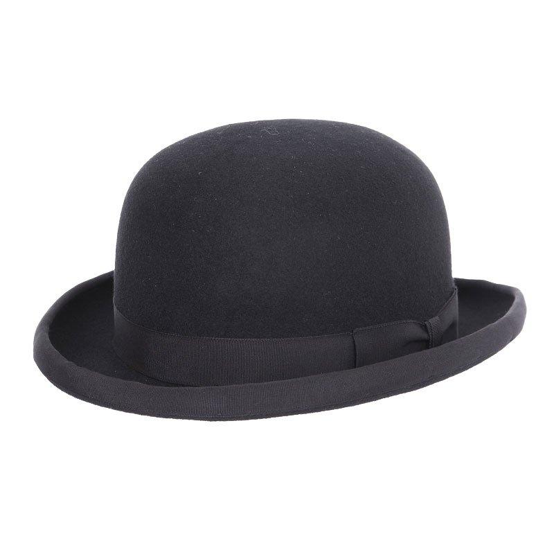 Kids Childrens Childs Black Bowler Hat 100% Wool | eBay