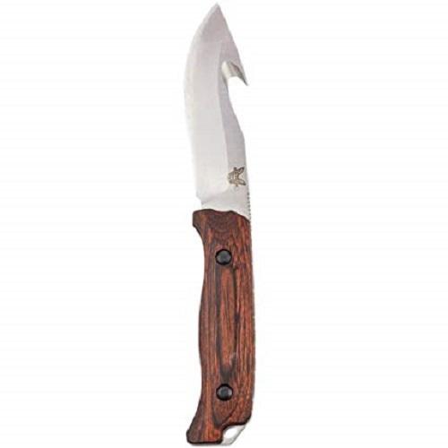 Benchmade 150032 Saddle Mountain Gut Hook Skinner, Wood, BM150032