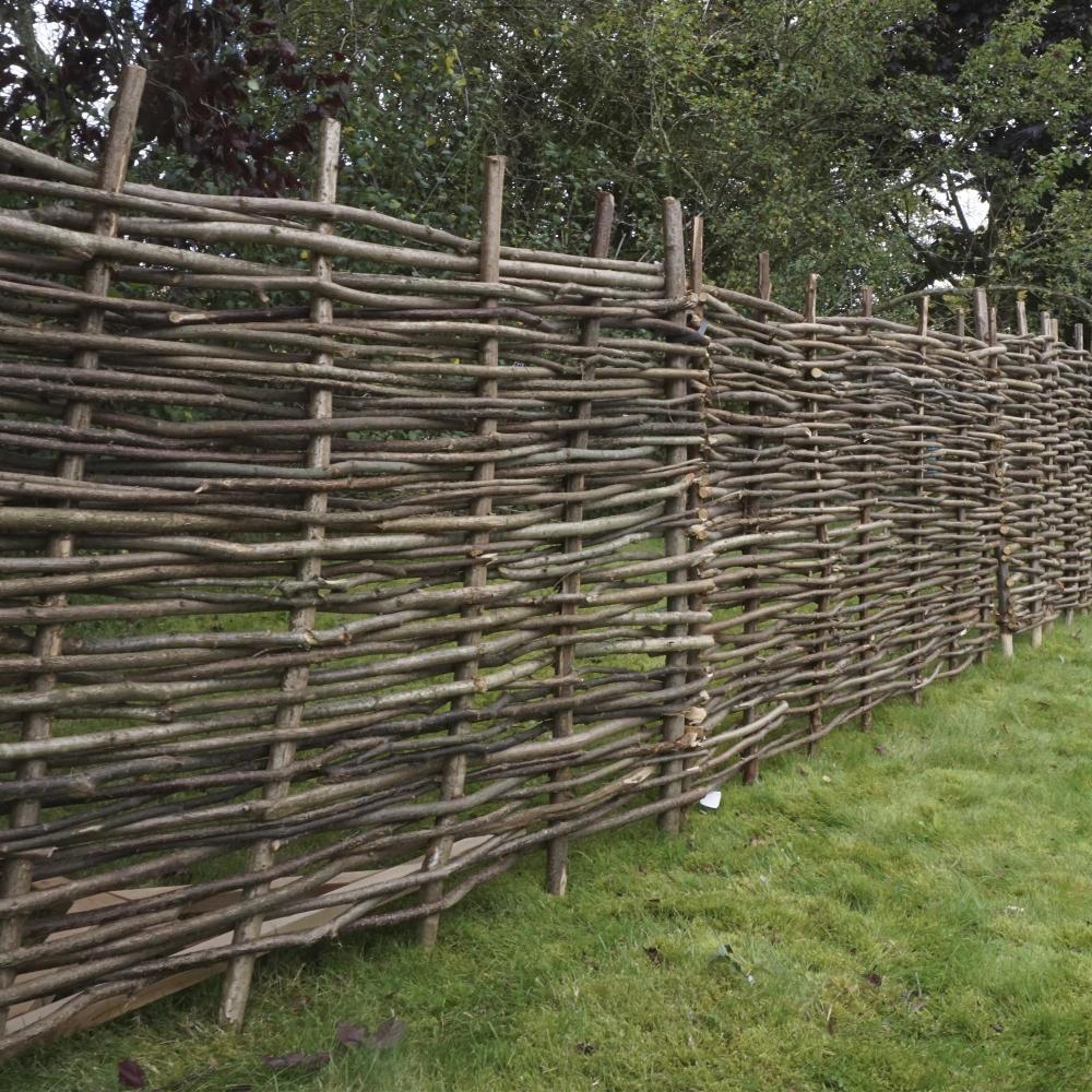 Wooden Hazel Hurdle Decorative Woven Garden Fence Panel ... Wooden Hazel Hurdle Decorative Woven Garden Fence Panel