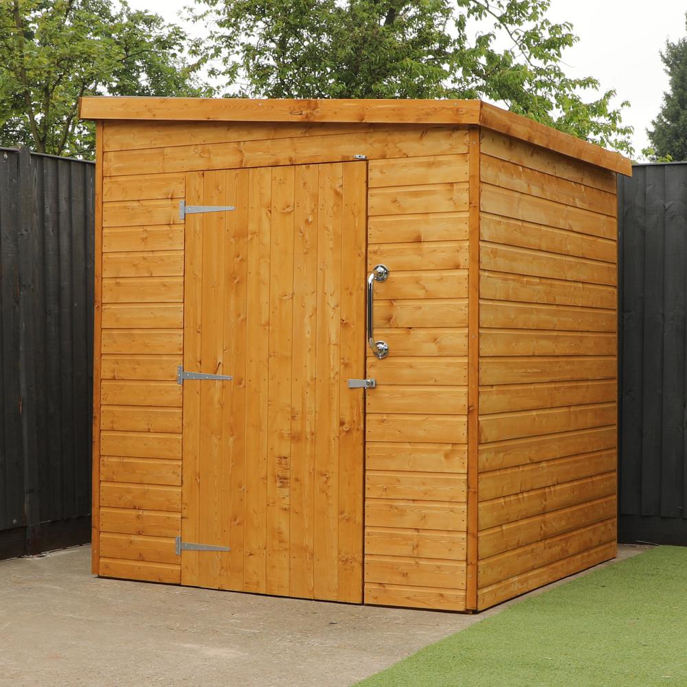 Wooden Mobility Shed 6x6 Outdoor Storage Building Dip Treated Pent Roof ...