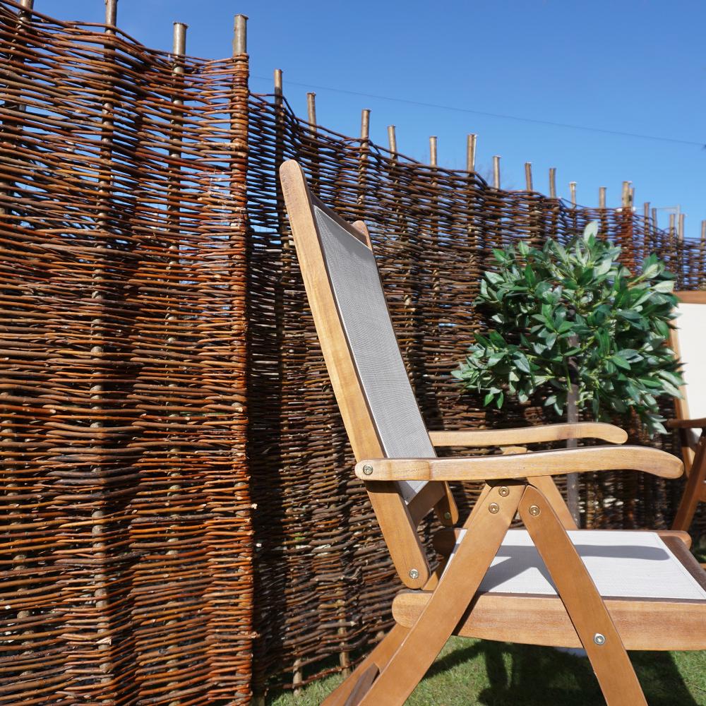 Wooden Willow Hurdle Decorative Woven Garden Fence Panel ... Wooden Willow Hurdle Decorative Woven Garden Fence Panel