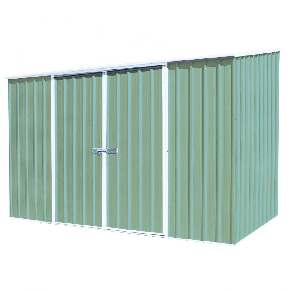 10x5 Absco Metal Garden Storage Shed Pale Eucalyptus 