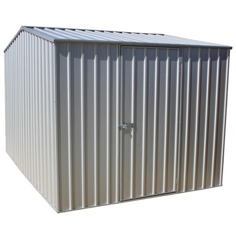 10x8 Absco Metal Garden Storage Shed Silver Easy Build 