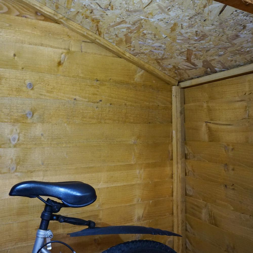 7x3 Wooden Overlap Garden Bike Sh   ed Windowless Double 