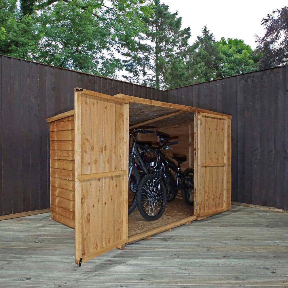 4x6 Wooden Overlap Garden Bike Storage Shed Windowless 