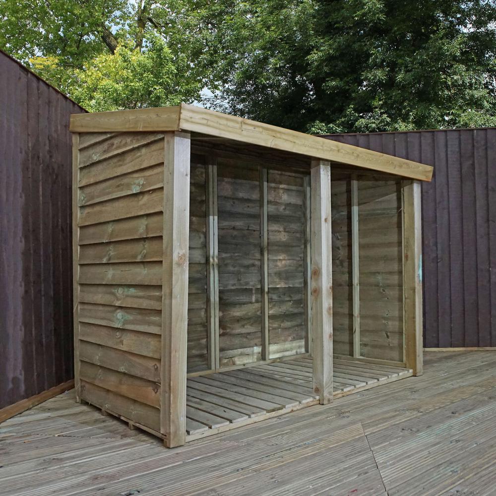 3x7 Wooden Pressure Treated Overlap Timber Garden Double 