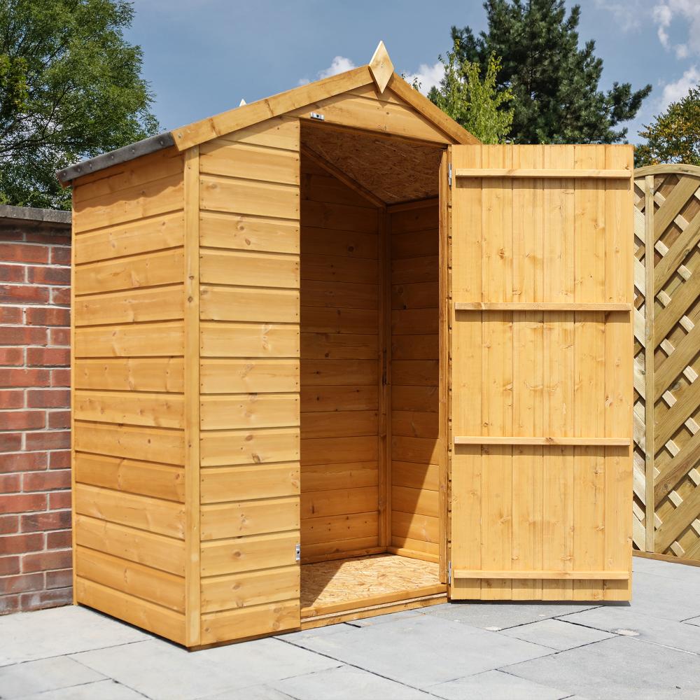 3x5 Wooden Shiplap Garden Storage Shed Windowless Single 