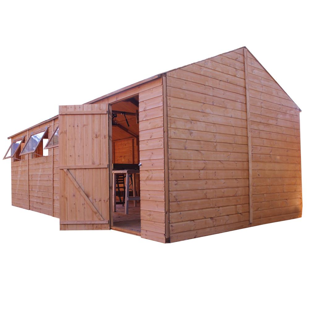 20x10 Wooden Shiplap Garden Stoarge Shed Workshop Windows 
