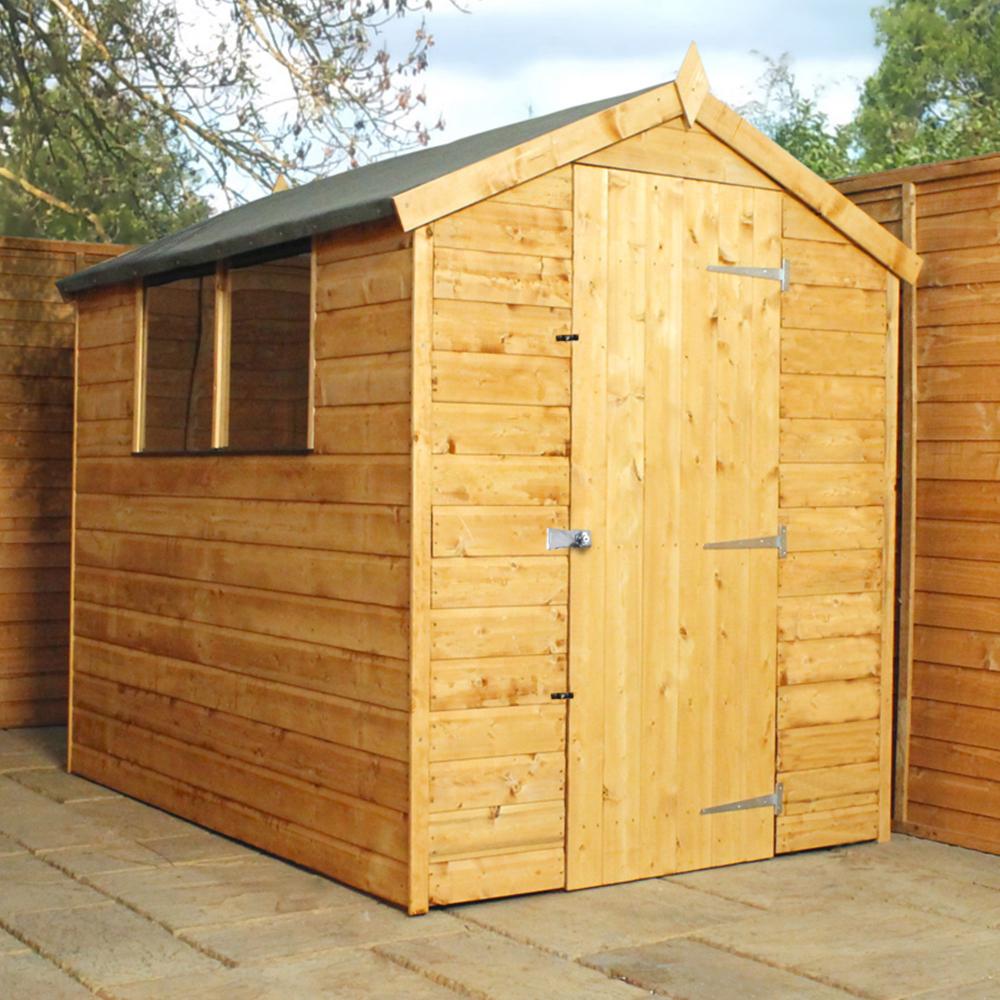 7x5 Wooden Shiplap Tradesman Storage Shed Windows Single ...