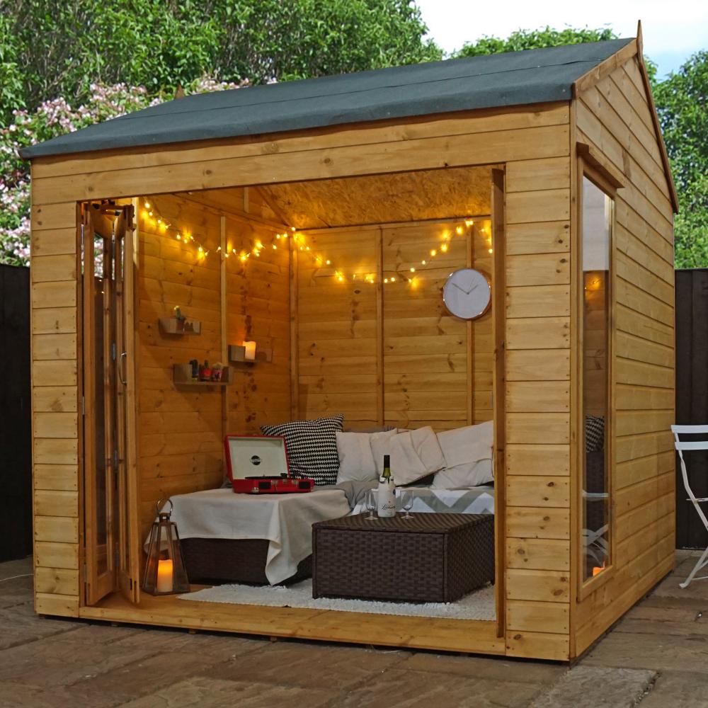 Wooden Summerhouse 8x8 Garden Room Shiplap Reverse Apex 