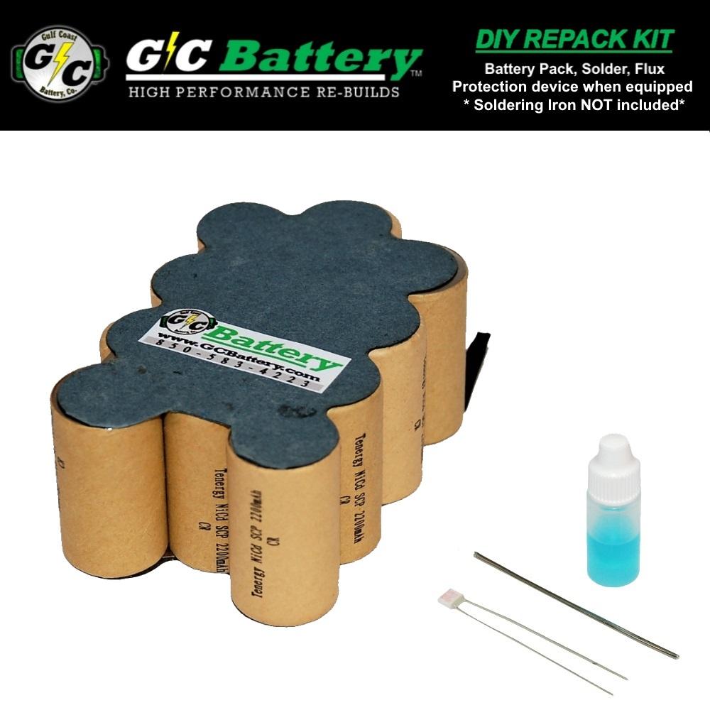 MATCO TOOLS 14.4 Volt MPT144B Battery DIY REPACK KIT with Tenergy 2.2Ah ...