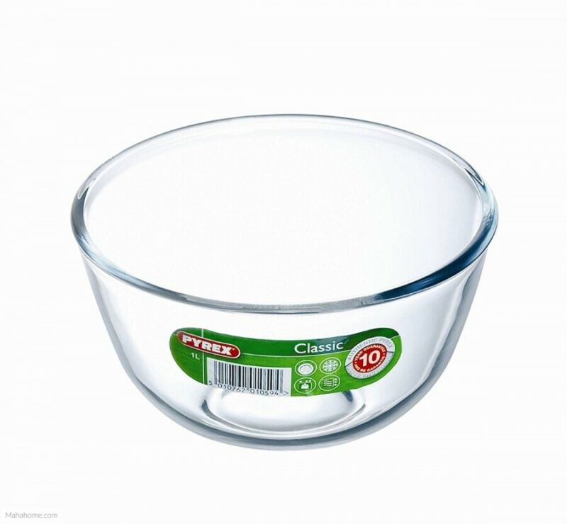 Pyrex Classic Round Glass Bowl Ovenproof and Microwave Safe 1.0L Transparent eBay