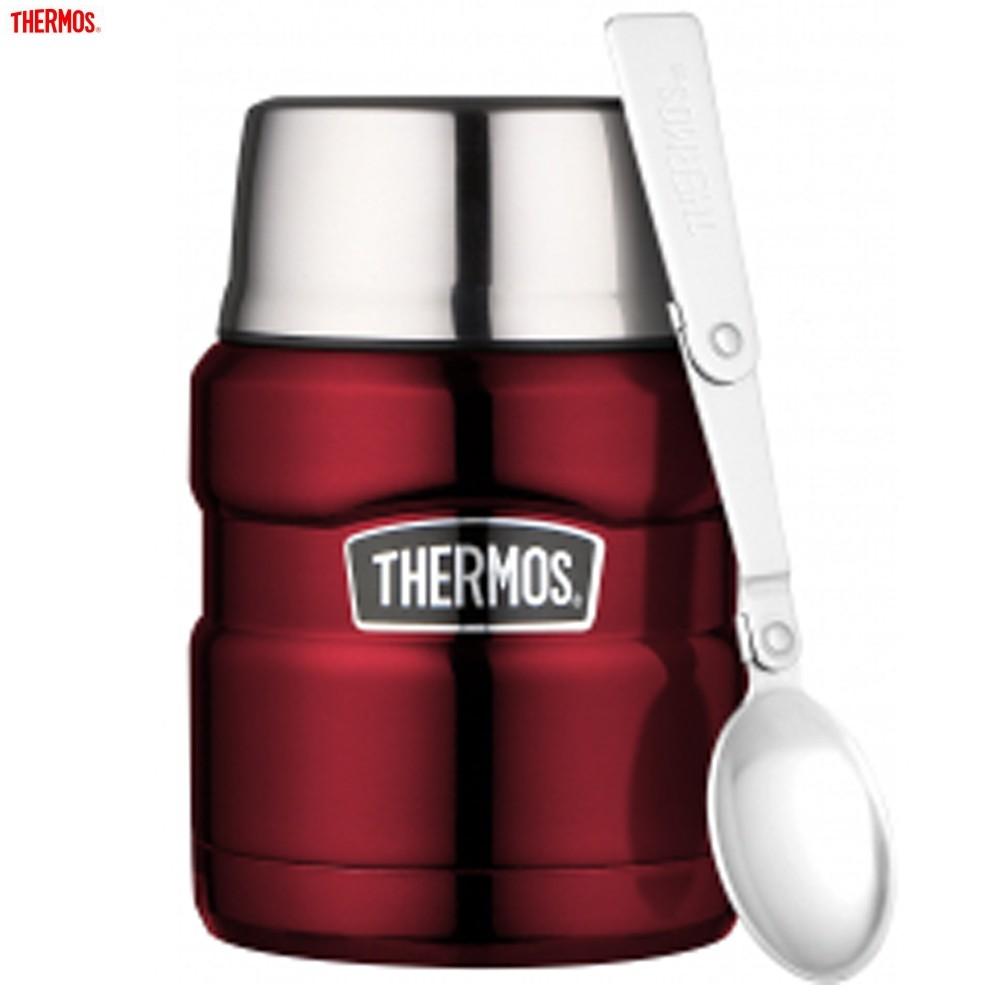 Thermos King Double Walled Insulated Flask Red 0.47L Food Tupperware