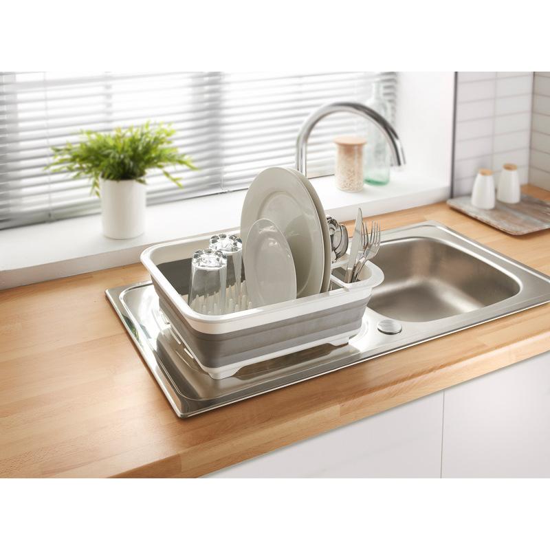 Collapsible Folding Dish Drainer Camping Caravan Boat Dish Drainer