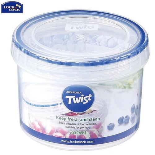 Lock & Lock Round Twist Lid Food Storage Plastic 100% Airtight ...