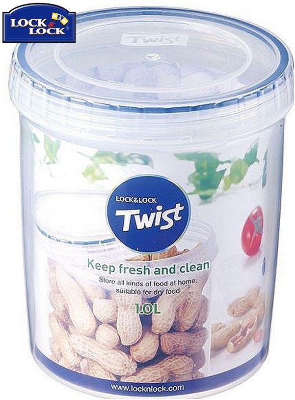 Lock & Lock Round Twist Lid Food Storage Plastic 100% Airtight ...