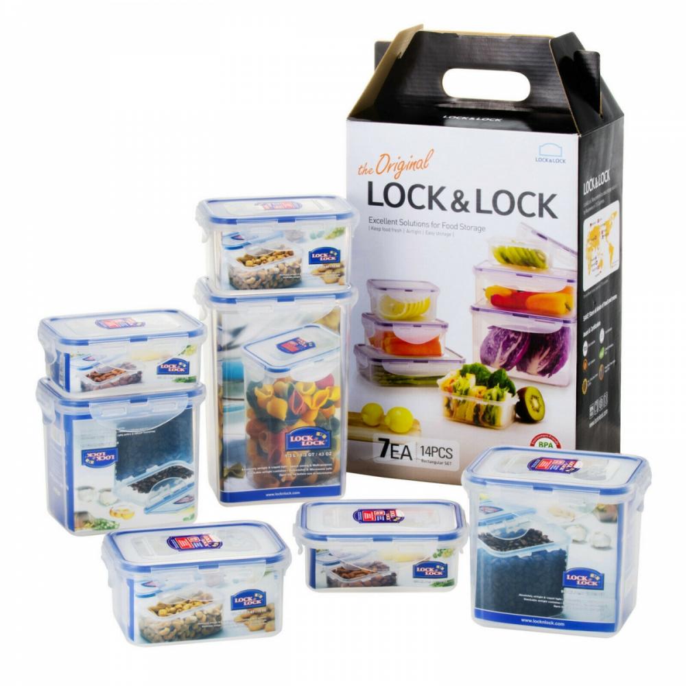 Lock & Lock 14pc Container Set, Clear | eBay