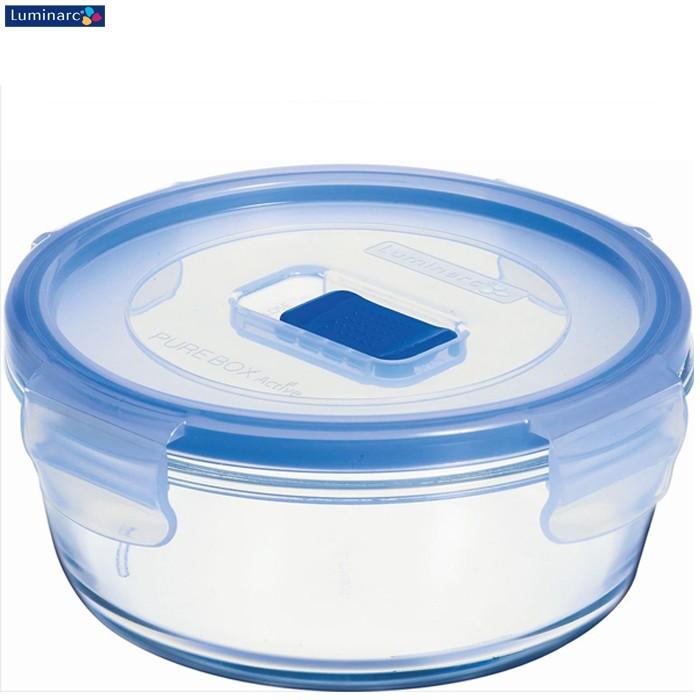 Luminarc Pure Box Active Round Food Container With Lid 67cl Kitchen Luminarc Pure Box Active Round Food Container With Lid 67cl Kitchen Storage New