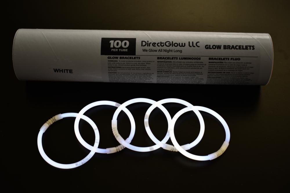white glow stick bracelets