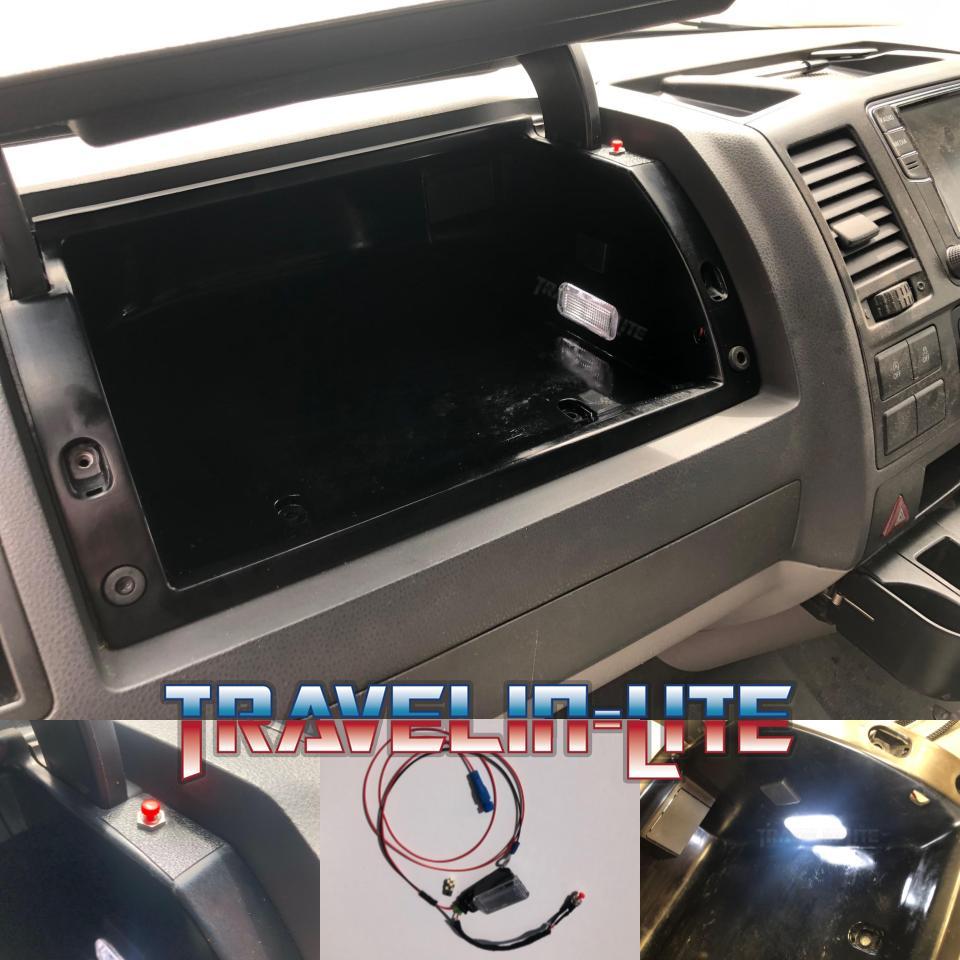 T5 Transporter LED glove box Light Unit Upgrade & Wiring Kit Brand New