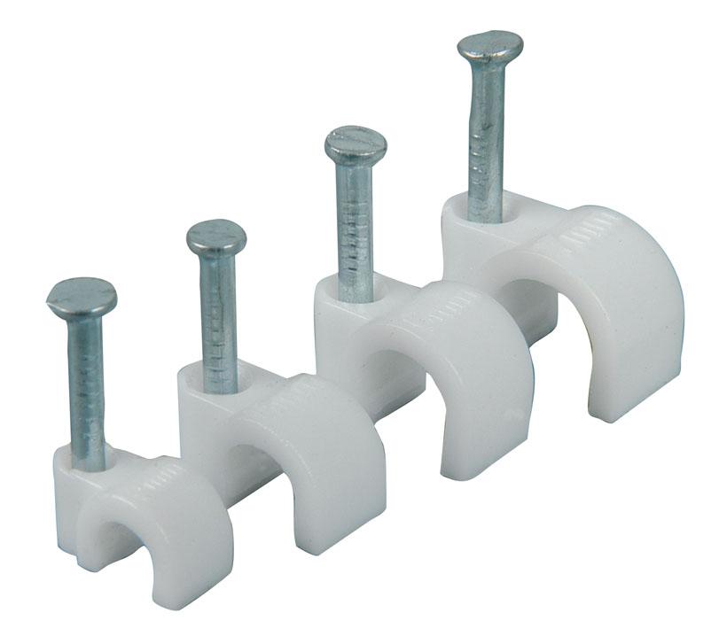 Cable Clips 5mm-12mm with Fixing Nails 