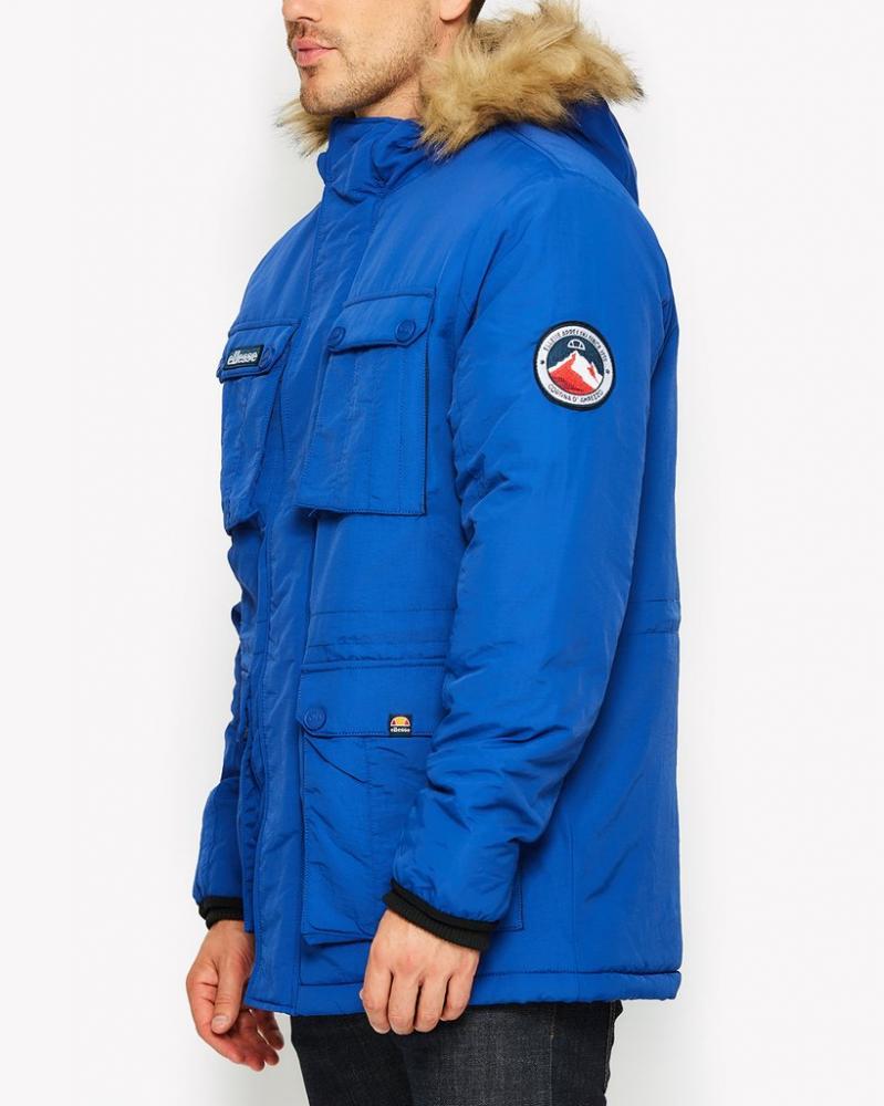 Black ellesse Mens Ampetrini Parka Jacket