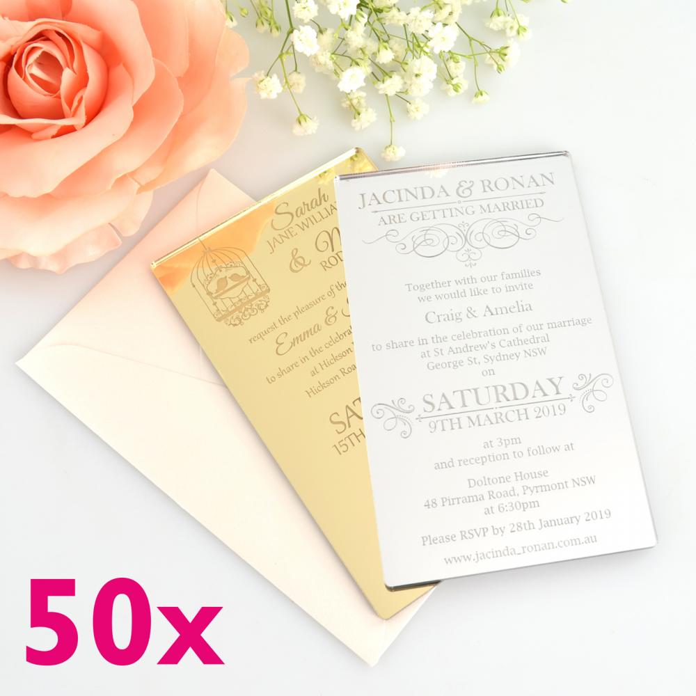 details about package deal 50x engraved acrylic wedding invitations 11b black gold and more black and gold wedding invitations