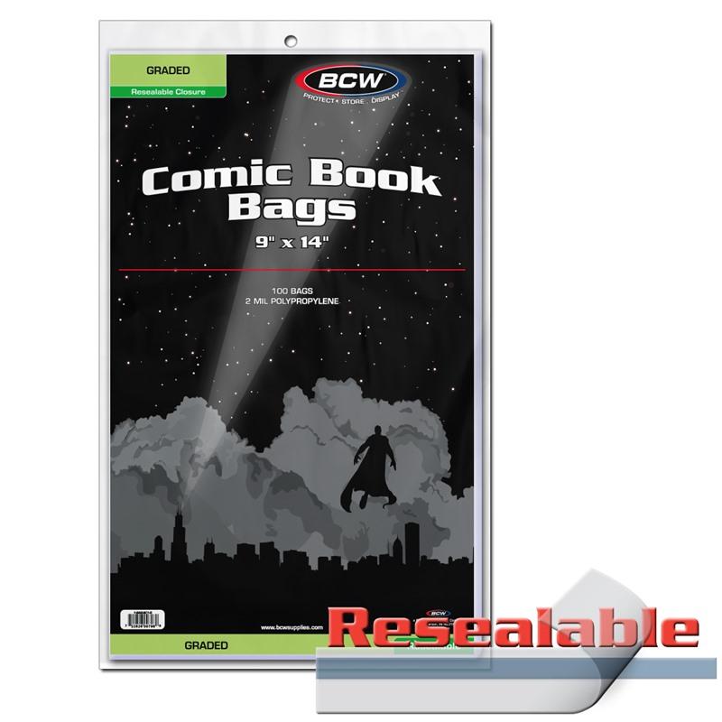 1 Pack of 100 BCW Brand Resealable Bags for Graded Comic ...