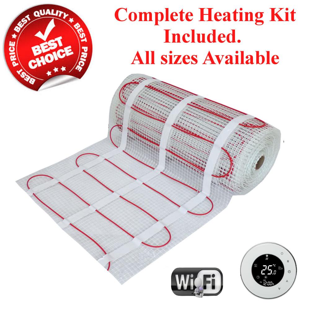 Electric Underfloor Heating mat kit 200w per m2 All Sizes in this