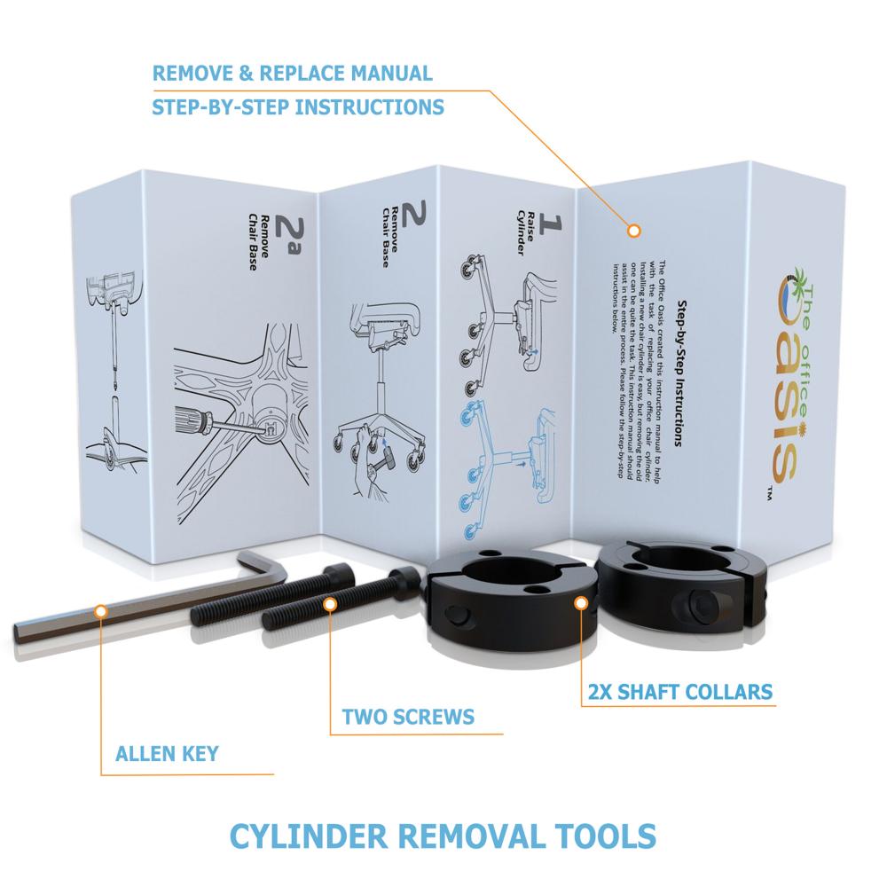 Office Chair Cylinder Replacement w/ Removal Tools & Instructions